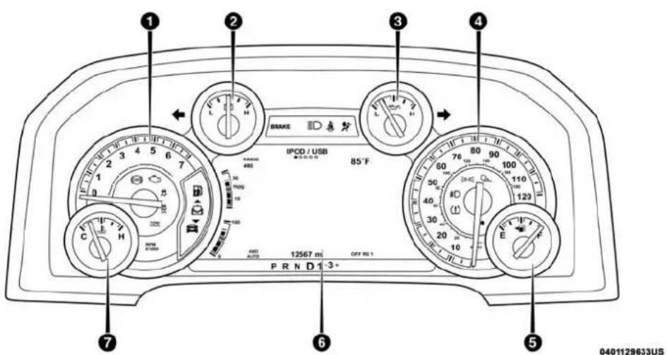 1 2 3 4 BRACE IPCD / USB 85°F 7 6 5 4 3 2 1 0 -1 -2 -3 -4 -5 -6 -7 12567 mi OFF RS 1 PRND 1-3+ 0401129633US