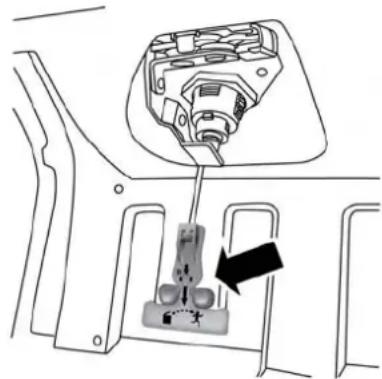 RAM 3500 (2018) - RamBoxStorageBinCoverEmergencyReleaseLever—IfEquipped - 1