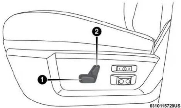 Diagram of car seatbelt with labeled components including switch and control buttons