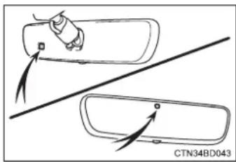 TOYOTA Highlander Hybrid (2018) - ■To prevent sensor error (vehicles with an auto anti-glare inside rear view mirror) - 1