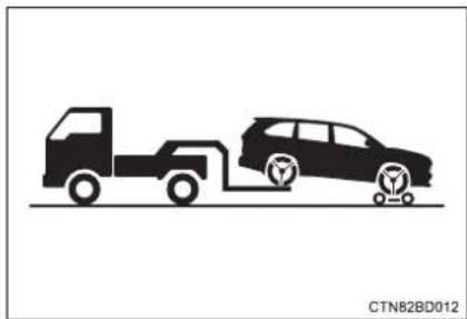 TOYOTA Highlander Hybrid (2018) - Towing with a wheel-lift type truck - 2