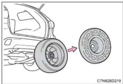 TOYOTA Highlander Hybrid (2018) - Taking out the spare tire - 15