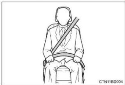 TOYOTA Highlander Hybrid (2018) - Correct use of the seat belts - 1