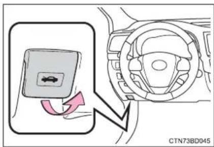 TOYOTA Highlander Hybrid (2018) - Release the lock from the inside of the vehicle to open the hood. - 1