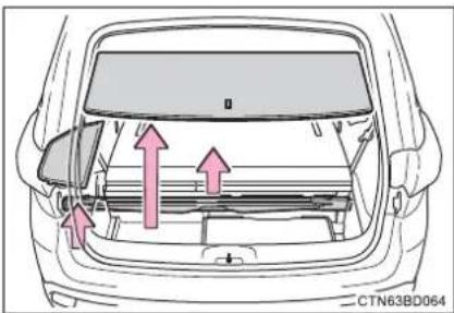 TOYOTA Highlander Hybrid (2018) - ■ Installing the luggage cover - 1