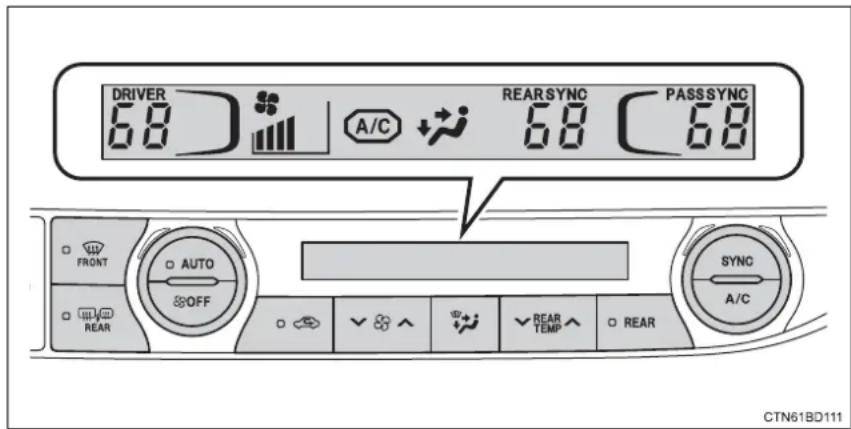 TOYOTA Highlander Hybrid (2018) - Air conditioning controls - 1