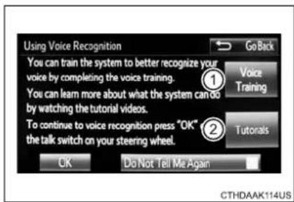 TOYOTA Highlander Hybrid (2018) - Using the voice command system - 2