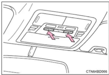 TOYOTA Highlander Hybrid (2018) - Erasing the entire HomeLink® memory (all three programs) - 1