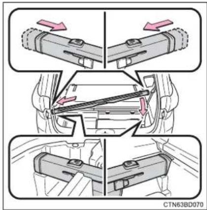 TOYOTA Highlander Hybrid (2018) - ■ Stowing the luggage cover - 1