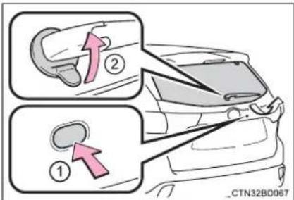 TOYOTA Highlander Hybrid (2018) - Opening the glass hatch - 1
