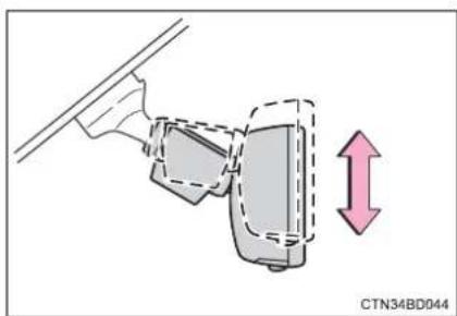 TOYOTA Highlander Hybrid (2018) - Adjusting the height of rear view mirror - 1