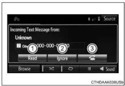 TOYOTA Highlander Hybrid (2018) - Receiving a message - 1
