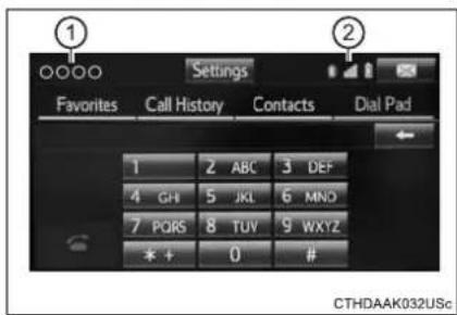 TOYOTA Highlander Hybrid (2018) - Phone screen - 1