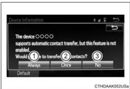 TOYOTA Highlander Hybrid (2018) - When the contact is empty - 1