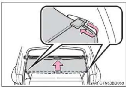 TOYOTA Highlander Hybrid (2018) - ■ Removing the luggage cover - 1