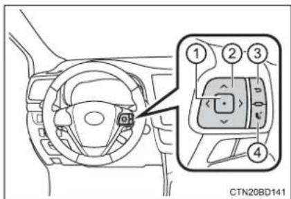 TOYOTA Highlander Hybrid (2018) - ■ Operating the meter control switches - 1