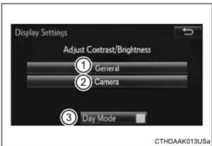 TOYOTA Highlander Hybrid (2018) - Screen for display settings - 1