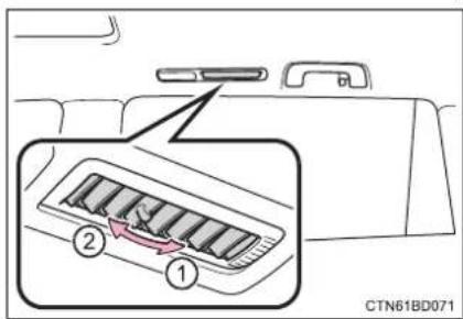 TOYOTA Highlander Hybrid (2018) - ■ Adjusting the position of and opening and closing the air outlets - 2