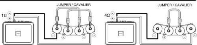 JUMPER / CAVALIER 1Ω 4Ω JUMPER / CAVALIER