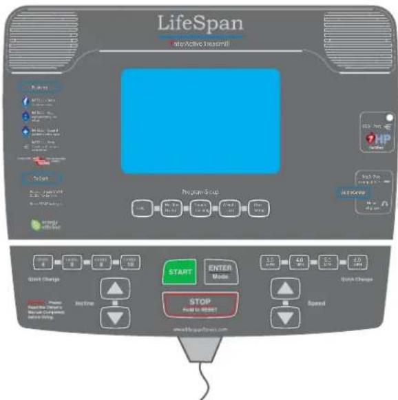 LifeSpan Late/Admir Datamill Program Setup START ENTER Multi 5.5 40 3.5 2.5 1.5 Stop Start Change Stop Slow to Reset Speed wwwlifespan.com