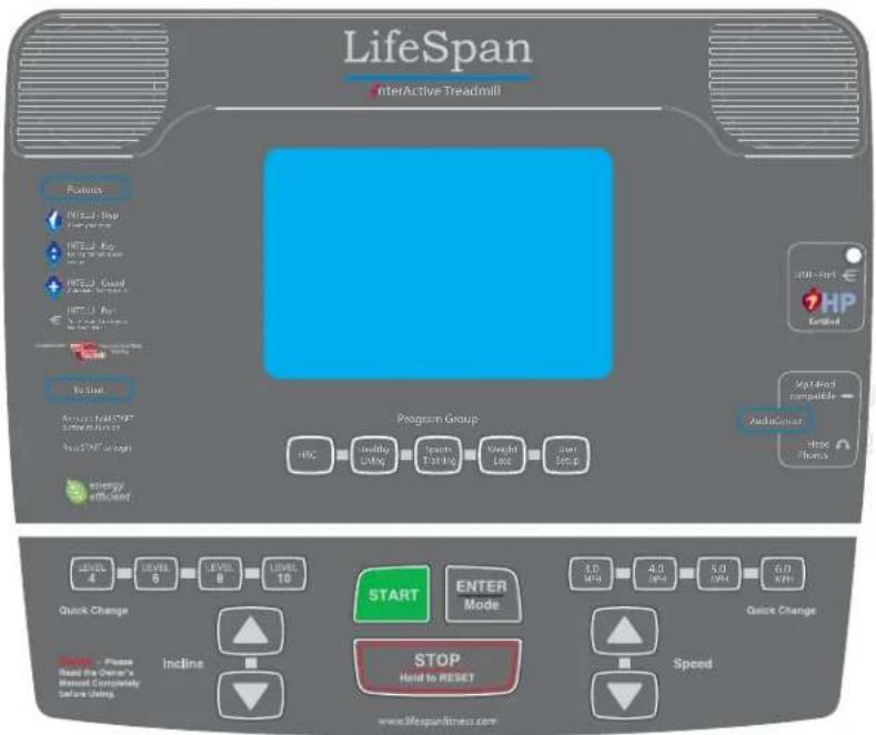 LifeSpan InterActive Treadmill Futures OFFICE-Stop OFFICE-Stop OFFICE-Stop To Start Resource: OFFICE Concentrations No. 100% to 80% energy efficient Program Group HRC Healthy Dining Speedy Training Weight Loss Start Temp Up/Down Availableset Home Thems LEVEL 4 LEVEL 6 LEVEL 8 LEVEL 10 Quick Change Incline START ENTER Mode 3.0 MHz 4.0 MHz 5.0 MHz 6.0 MHz Quick Change STOP Hold to RESET Speed www.lifespanfitness.com