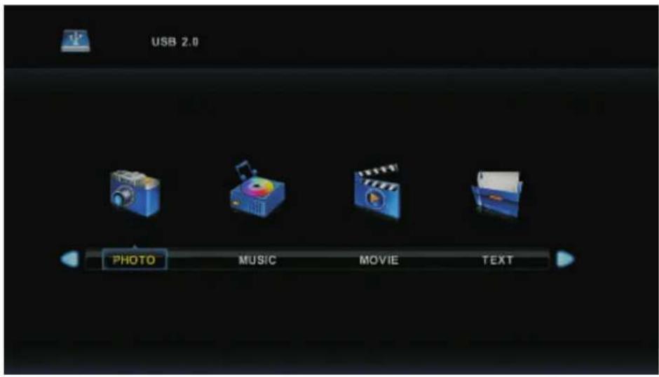 USB 2.0 PHOTO MUSIC MOVE TEXT