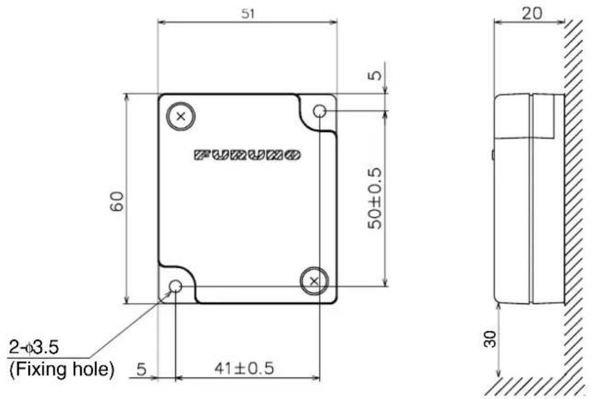 51 60 5 50±0.5 2-Ø3.5 (Fixing hole) 5 41±0.5 20 30