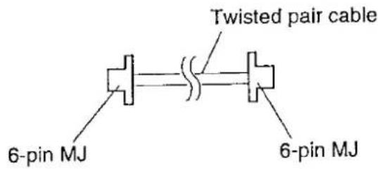 Twisted pair cable 6-pin MJ 6-pin MJ