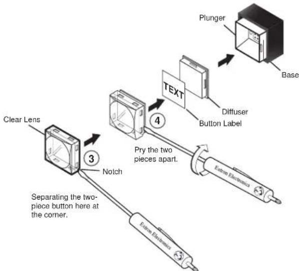 Extron MGP 464 DI - Installing or Replacing Button Labels - 2