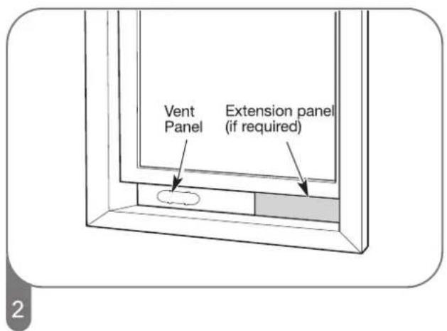 Vent Panel Extension panel (if required)