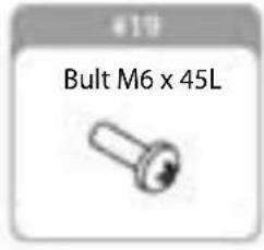 Bult M6 x 45L