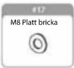 M8 Platt bricka