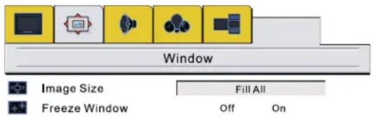 Window Image Size Fill All Freeze Window Off On