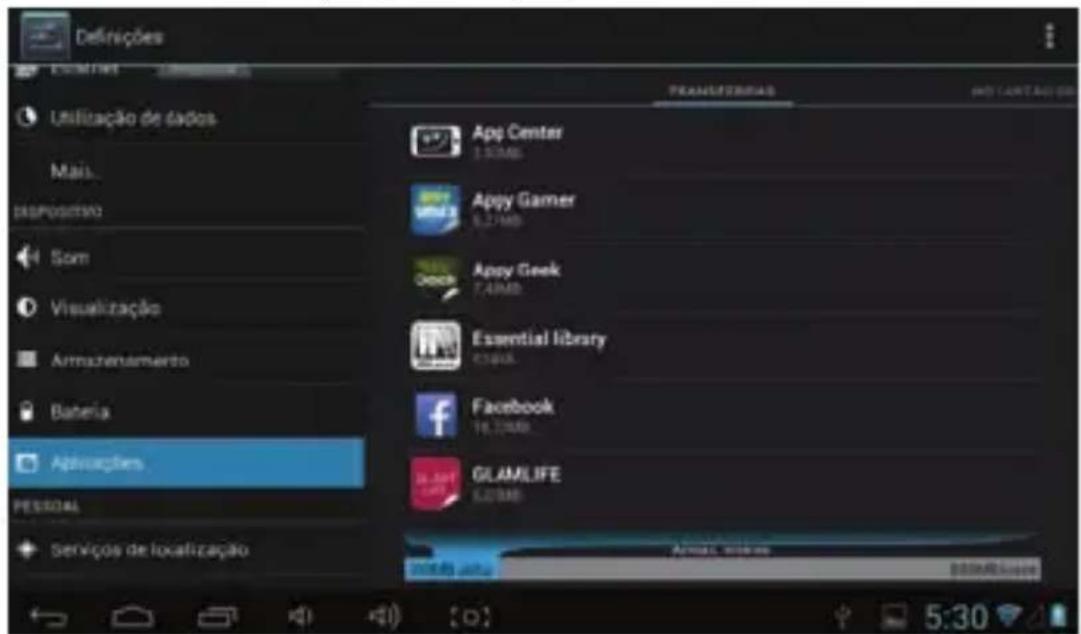 Definições E-mail: 108726 Utilização de dados Mais... propostro Som Visualização Armazenamento Bateria Aguiações PESUAL Serviços de localização TRANSFORMAS App Center 3.50MB Appy Gamer 6.27MB Appy Geek 7.49MB Essential library 61KB Facebook 16.20MB GLAMLIFE 62KB Email: www.glamlife.com @108726