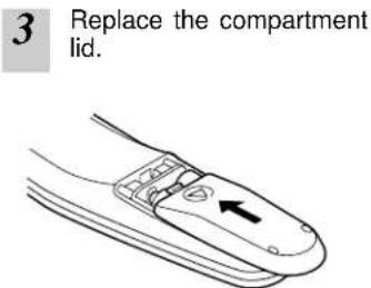 3 Replace the compartment lid.