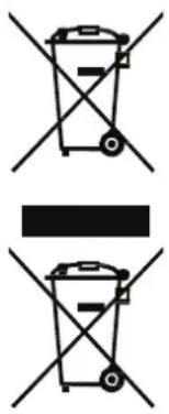 Diagram showing two crossed bins with a horizontal bar, indicating no change or absence of any waste or waste.