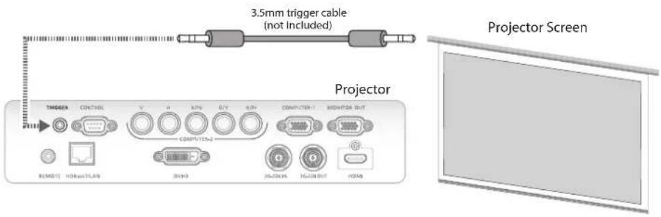 3.5mm trigger cable (not Included) Projector Screen Projector TANGER CONTROL V H CPU GTY RGB COMPUTER Monitor OUT RISMOH HONATHAN ON/O 16x10x10x10x10x10x10x10x10x10x10x10x10x10x10x10x10x10x10x10x10x10x10x10x10x10x10x10x10x10x10x10x10x10x10 Projector Screen
