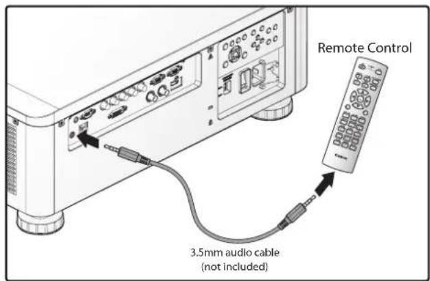 Remote Control 3.5mm audio cable (not included)