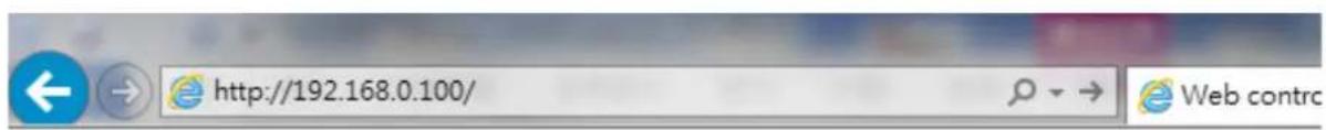 http://192.168.0.100/ Web contrc