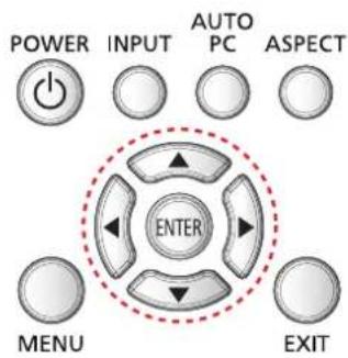 POWER INPUT AUTO PC ASPECT ENTER MENU EXIT