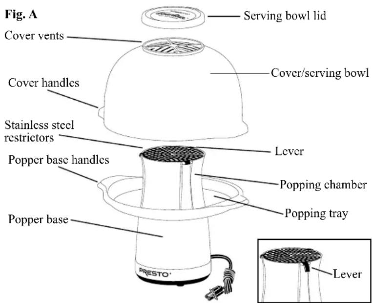 Presto Electric Hot Air Fountain Popper 04868 - How to Use - 1