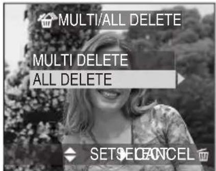MULTI/ALL DELETE MULTI DELETE ALL DELETE SETSECANCEL