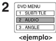 PANASONIC PV-D4734S - Utilización de un menú de DVD [DVD solamente] - 1