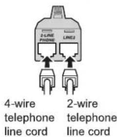 2-LINE PHONE LINE3 4-wire telephone line cord 2-wire telephone line cord