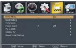 Home Mode Save Setting Show Mode Power Space TV to USB USB to TV Show Mode Setting Go Move Go Select Go Return
