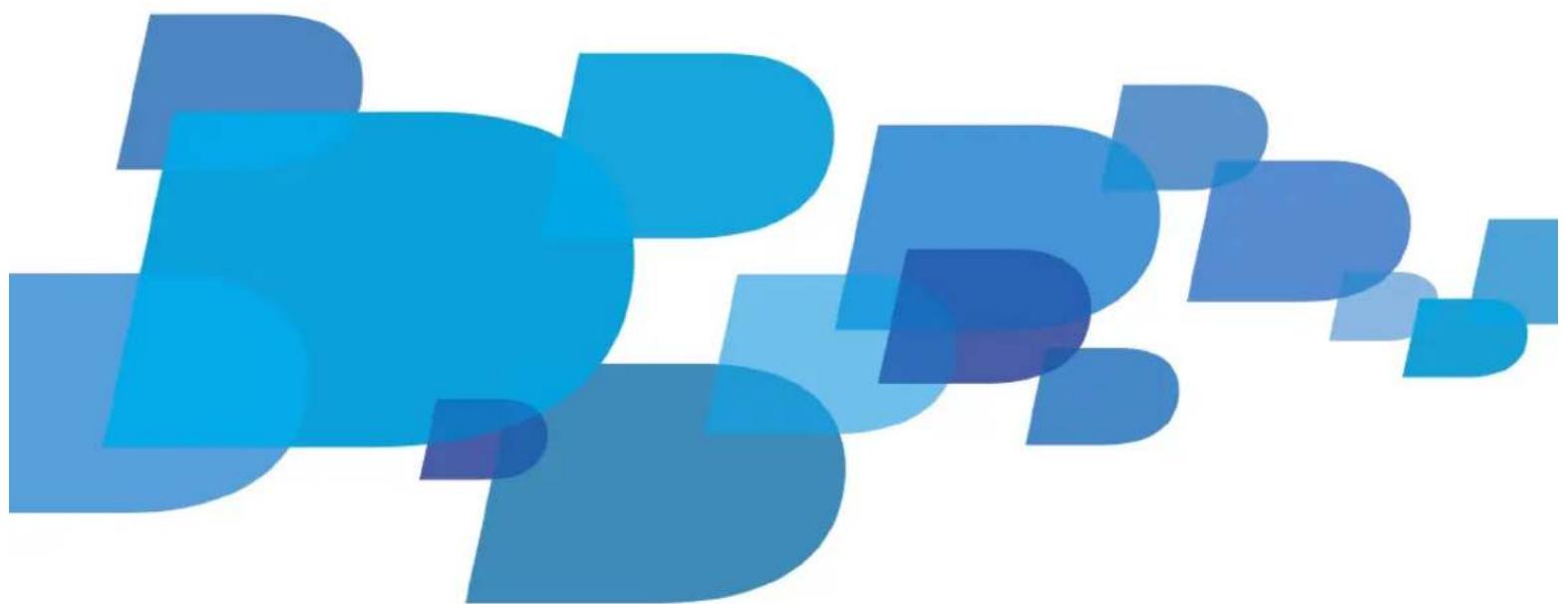 Abstract geometric design with overlapping blue shapes on white background (no text or symbols)