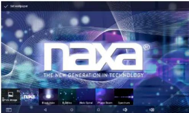 Set wallpaper naxa® THE NEW GENERATION IN TECHNOLOGY