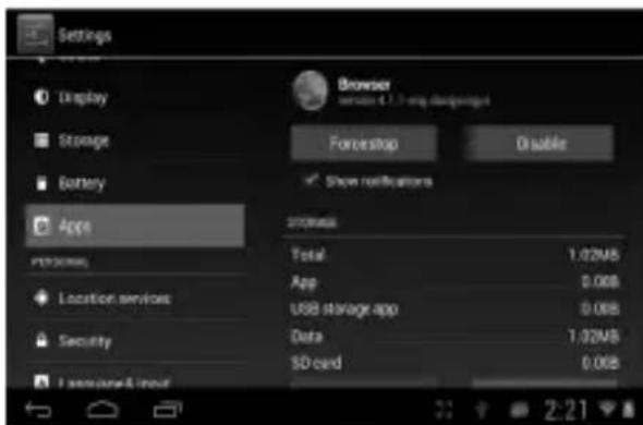 NEVIR NVR-TAB101 S3 (8GB) - Desinstalación de aplicaciones - 1