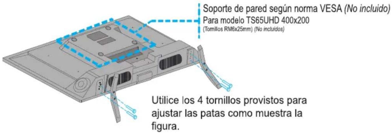 RCA TS65UHD - ARMADO DE LA BASE - 1