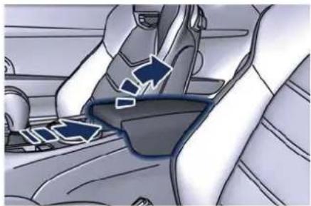 Interior view of a car showing seatbelt and dashboard placement (no text or symbols visible)